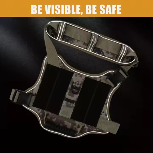 Tactical No-Pull Dog Harness with Control Handle & Reflective Trim