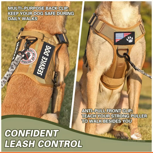 Tactical Dog Harness Vest — Reflective, No-Pull Adventure Gear | Petopia Dreams