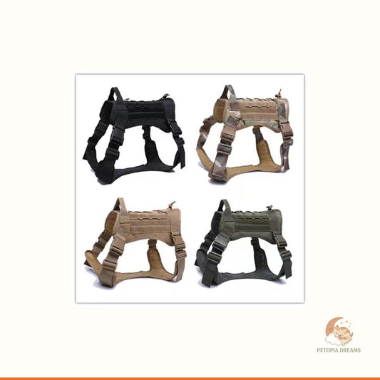 Tactical Dog Harness — Adjustable No-Pull Vest for Working Dogs | Petopia Dreams
