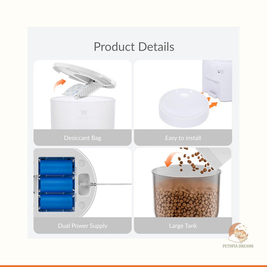 Wi-Fi Automatic Cat Feeder with App Portion Control | Petopia Dreams