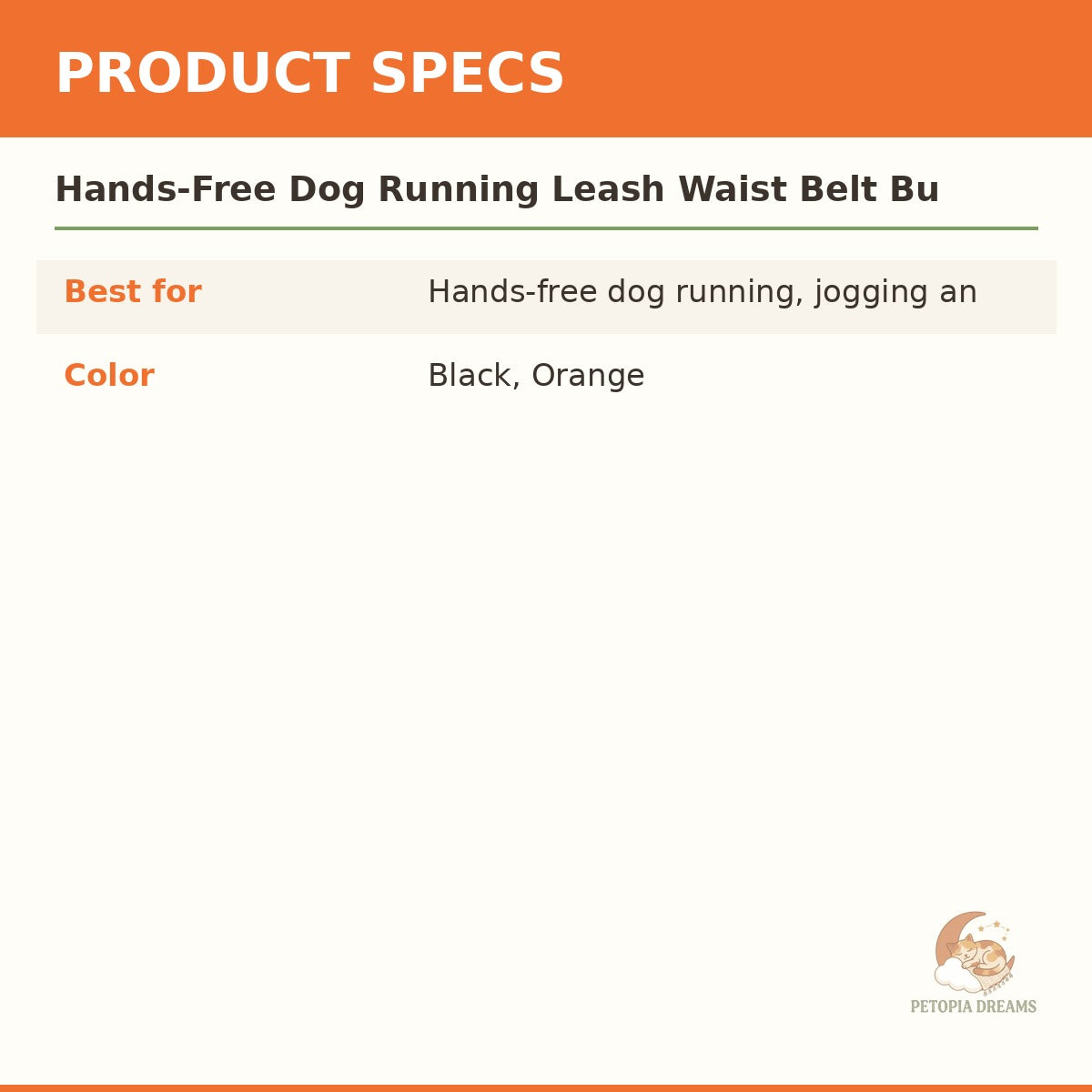 Hands-Free Dog Running Leash Waist Belt Bungee | Petopia Dreams