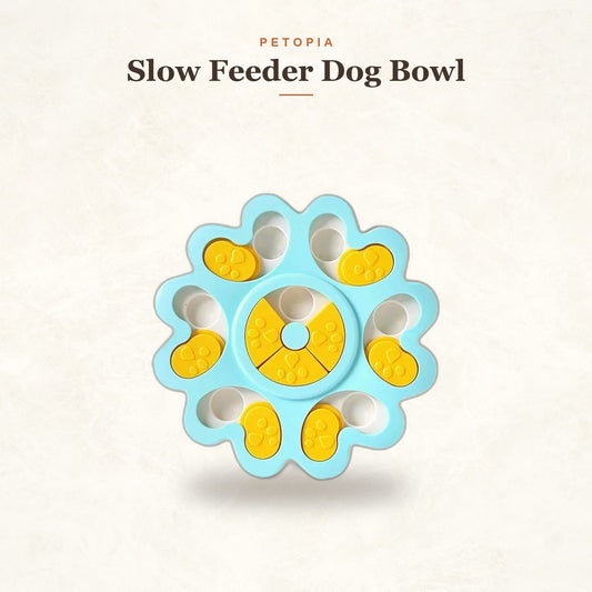 Slow Feeder Dog Bowl - Flower Maze Puzzle Feeder