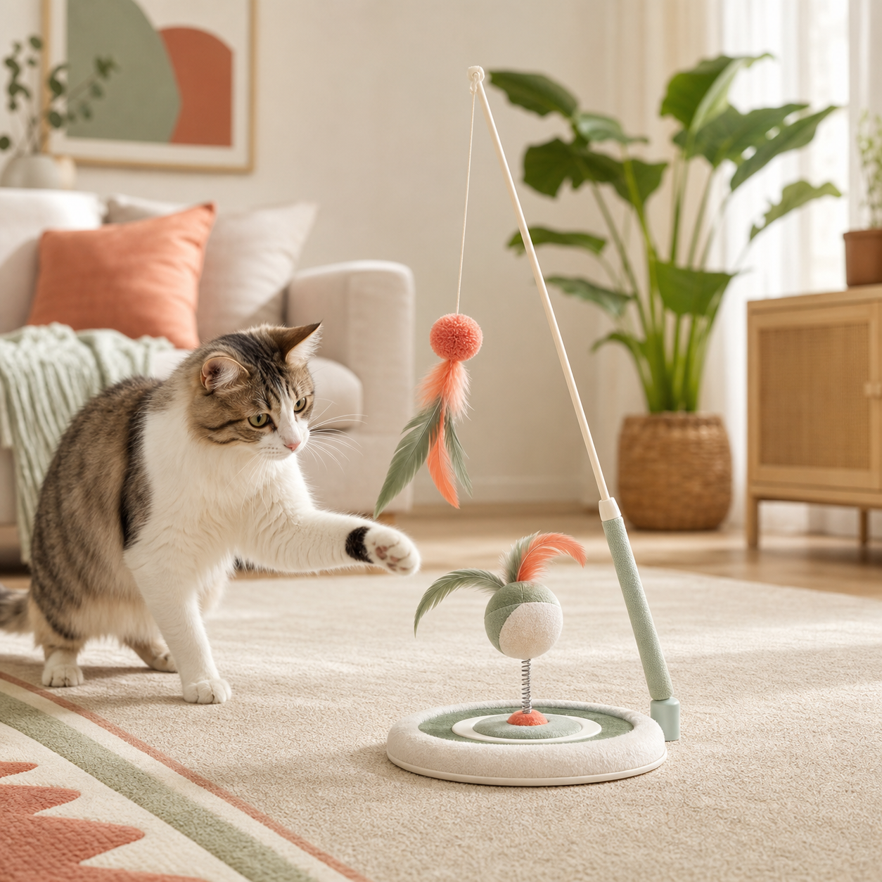 Interactive Cat Wand & Ball Play Set