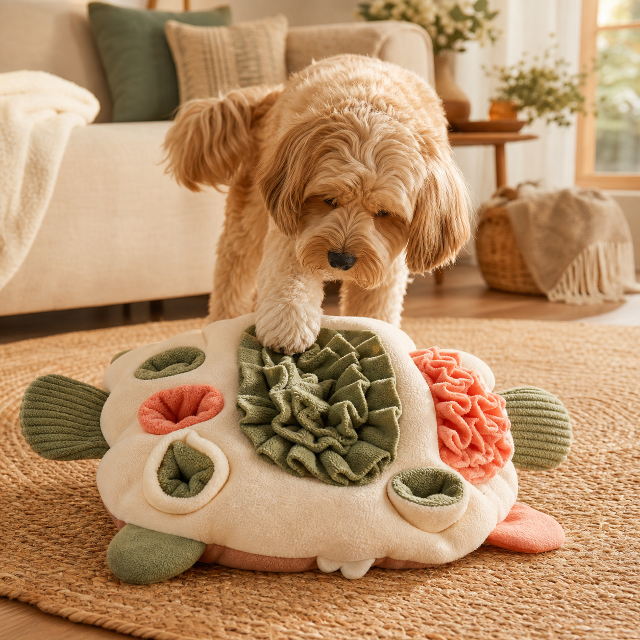 Squeaky Snuffle Plush Puzzle Toy for Dogs
