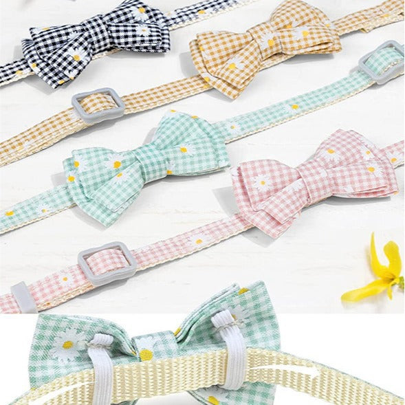 Additional view of Plaid Bow Dog & Cat Collar — Adorable Everyday Charm