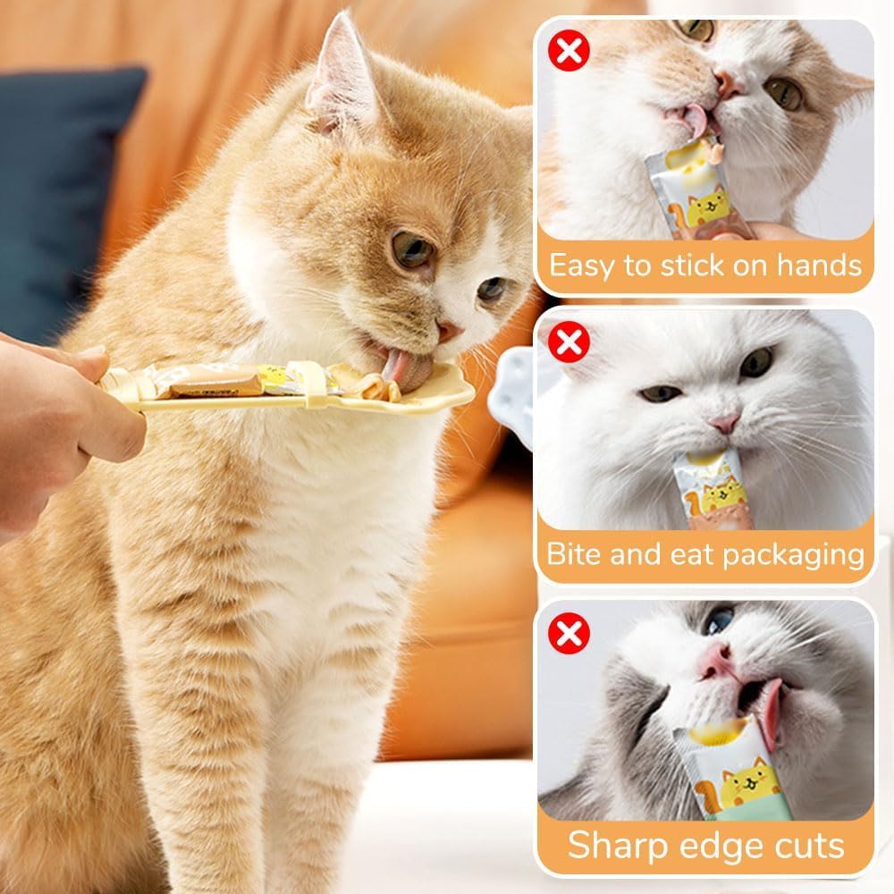 Cat Treat Spoon for Churu & Lickable Treats (No-Mess)