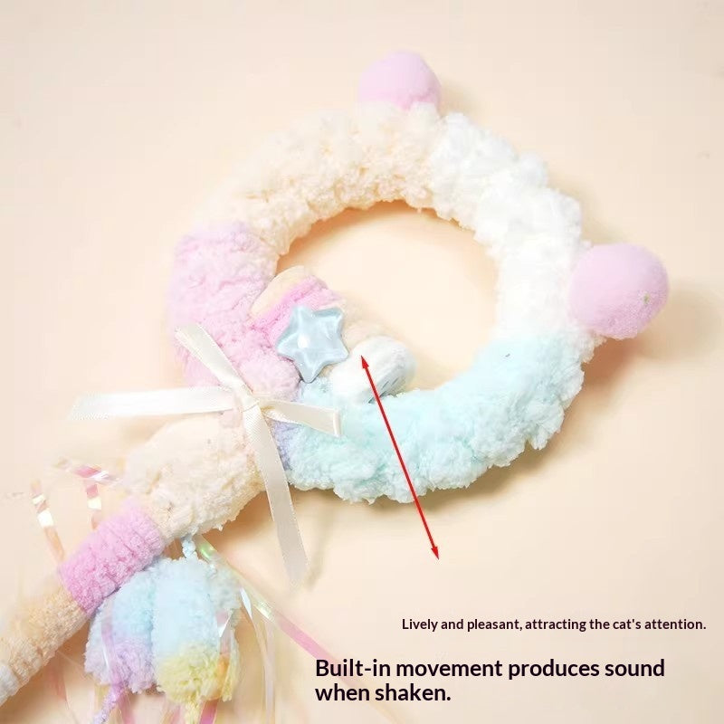 Magic Wand Cat Teaser Toy — Soft Plush Fairy Wand for Playtime