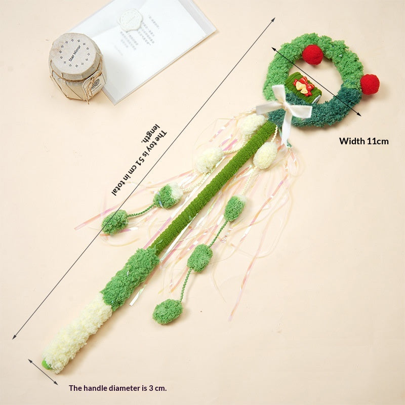 Magic Wand Cat Teaser Toy — Soft Plush Fairy Wand for Playtime