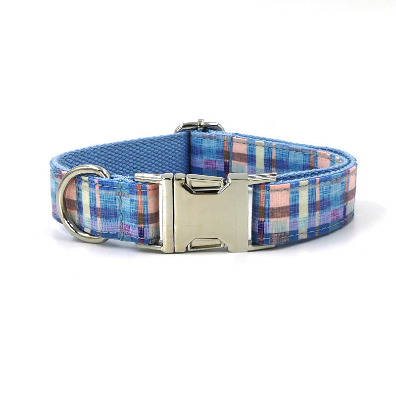 Additional view of Plaid Dog Collar & Bow Tie Set — Adjustable for Every Pup