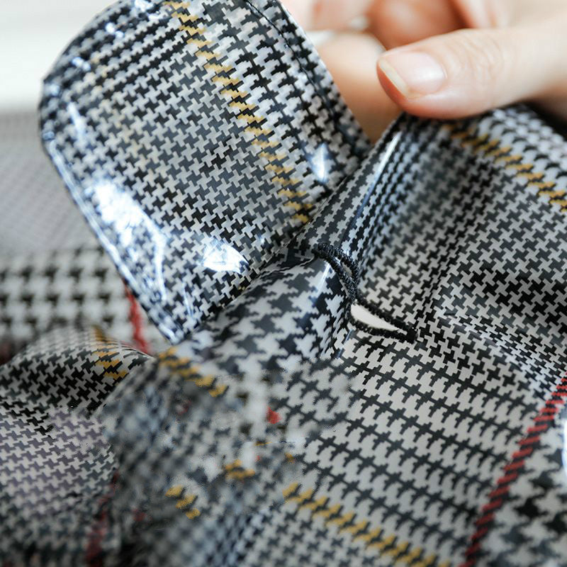 Plaid Dog Raincoat — Waterproof Tear-Resistant Coat