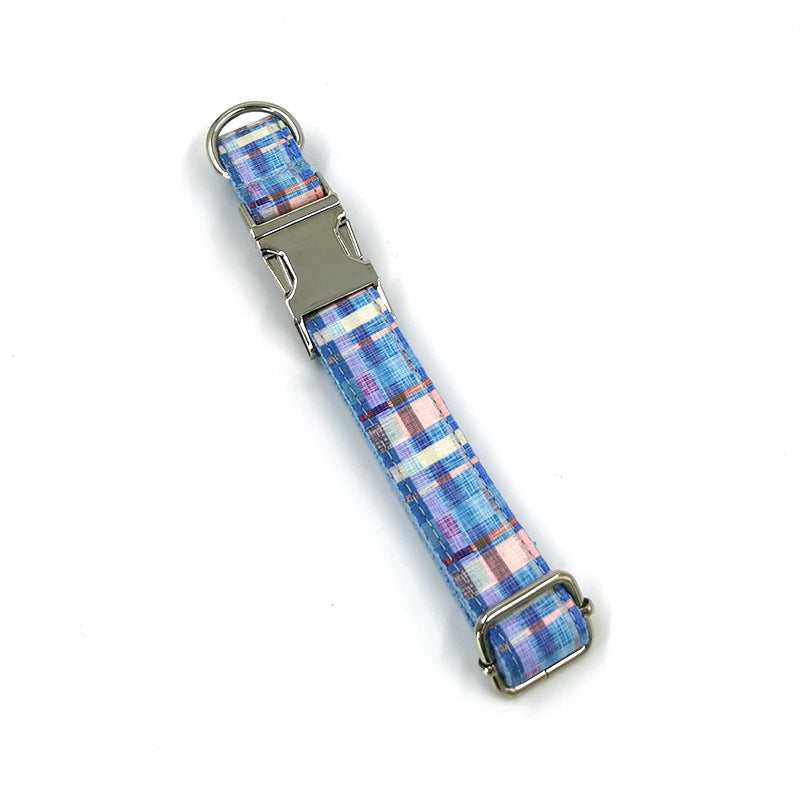 Additional view of Plaid Dog Collar & Bow Tie Set — Adjustable for Every Pup