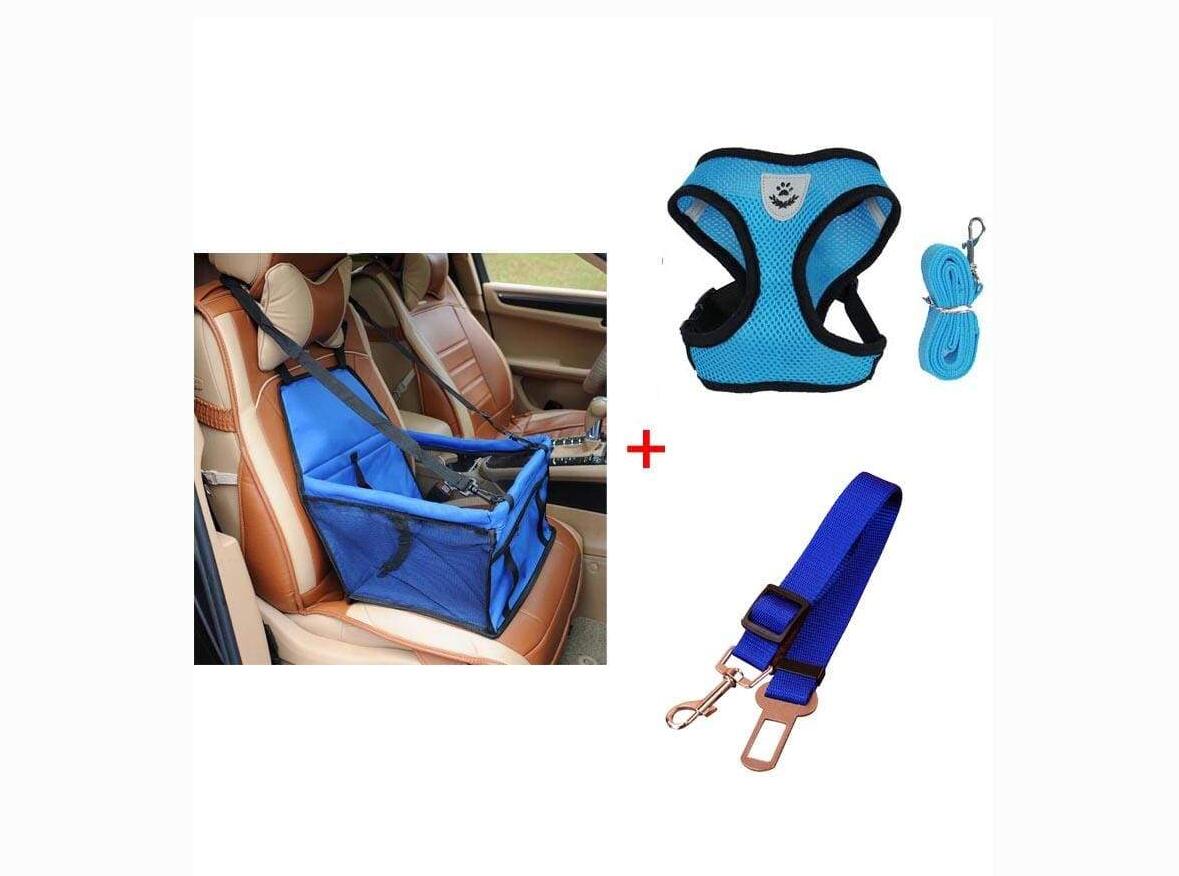Dog Car Seat Carrier with Safety Harness & Leash Set