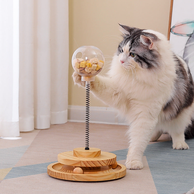 Cat Treat Dispenser Toy: Slow-Feeder Puzzle for Cats & Small Dogs