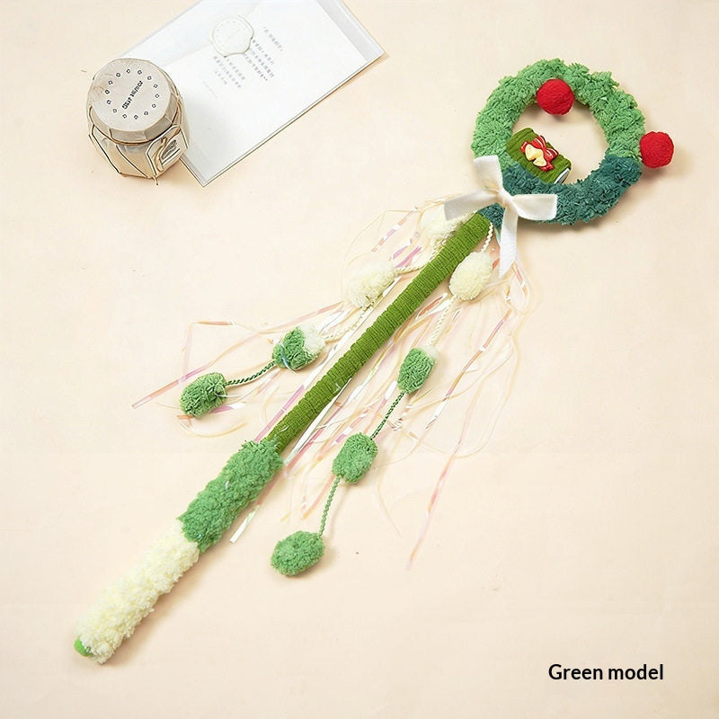 Magic Wand Cat Teaser Toy — Soft Plush Fairy Wand for Playtime
