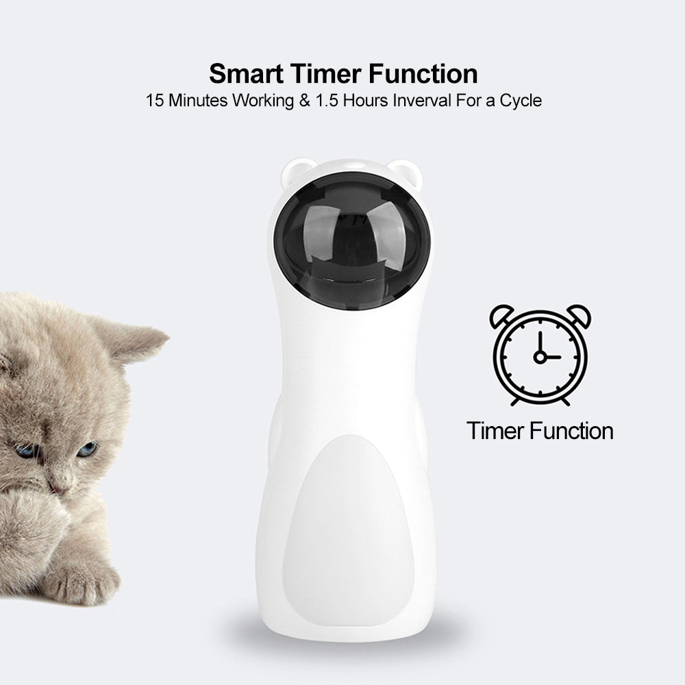 Automatic Laser Cat Toy — Auto-Play Bear with Timer & Silent Motor