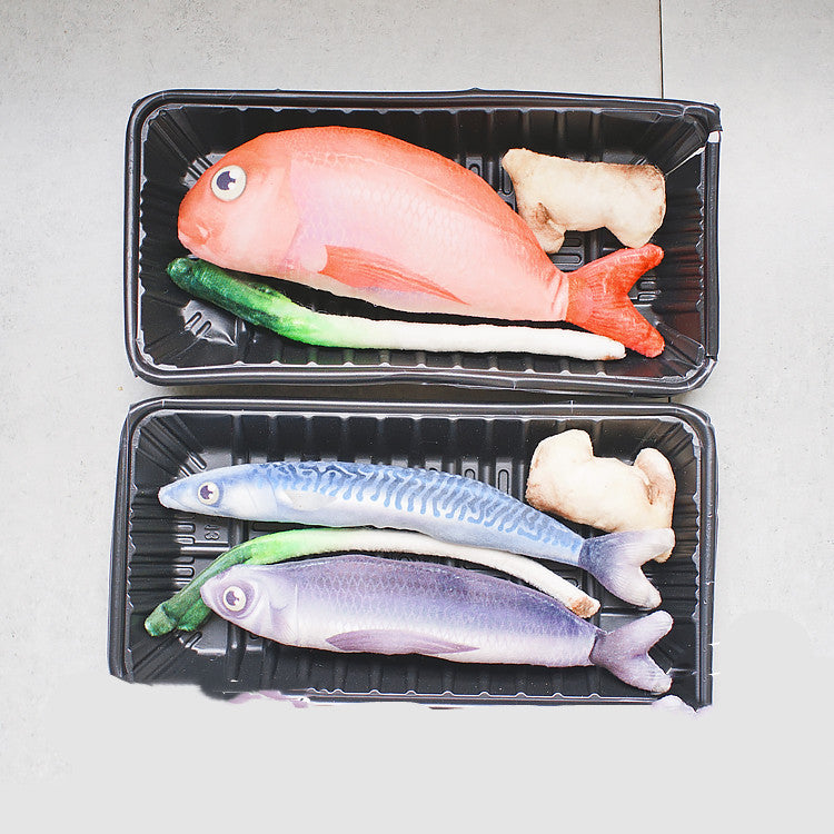 Realistic Salmon Catnip Fish Toy for Cats (4-Piece Set)