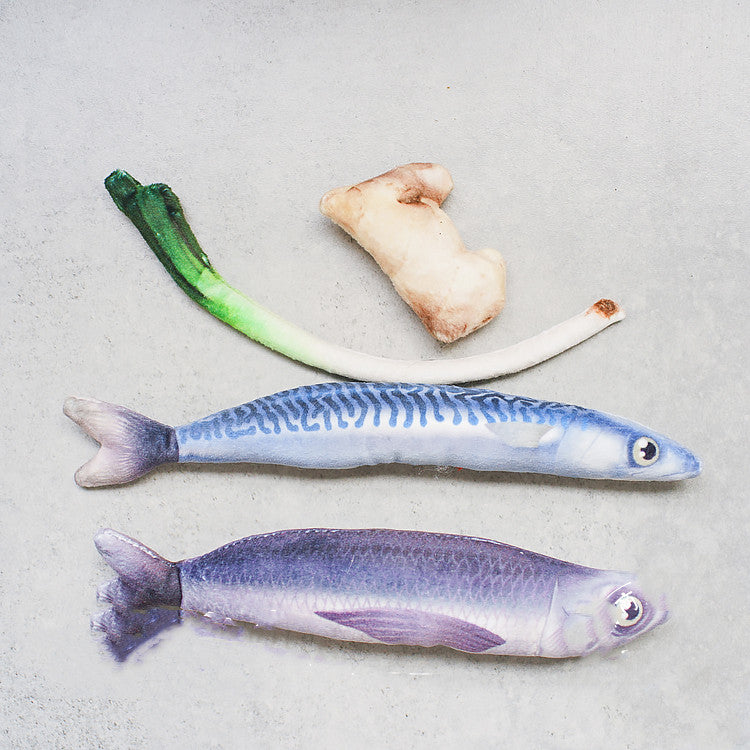 Realistic Salmon Catnip Fish Toy for Cats (4-Piece Set)
