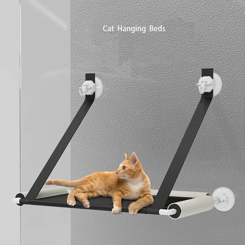 Window Cat Hammock — Suction Cup Sunbathing Perch & Bed