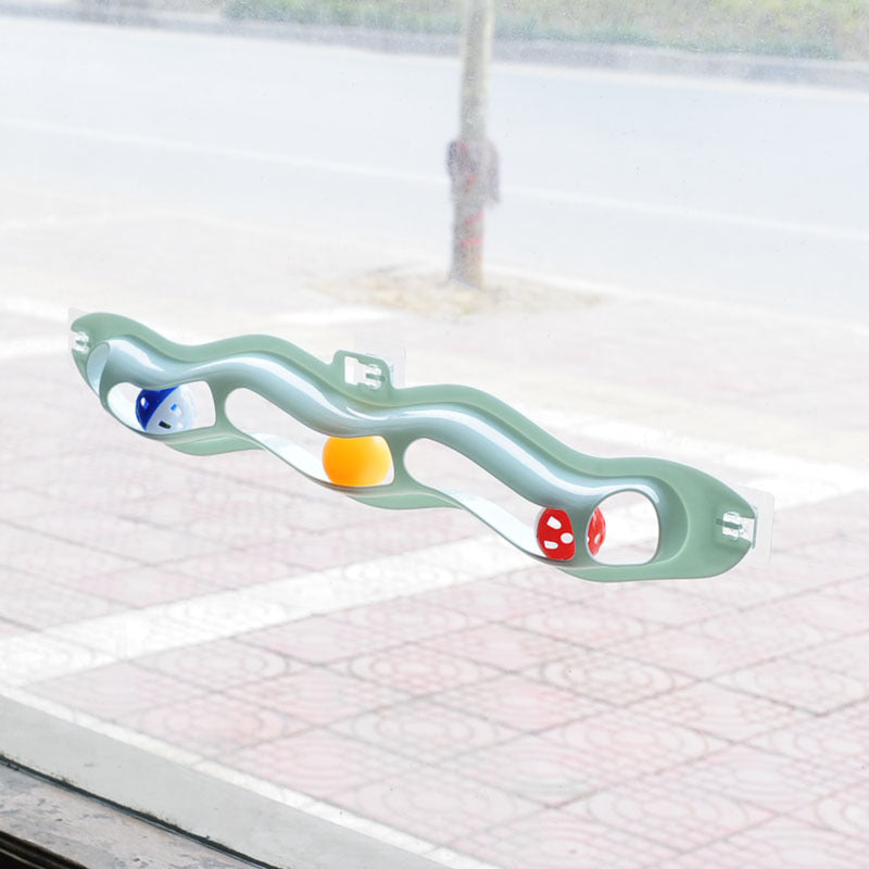 Suction Cup Cat Track Ball Toy for Windows & Walls