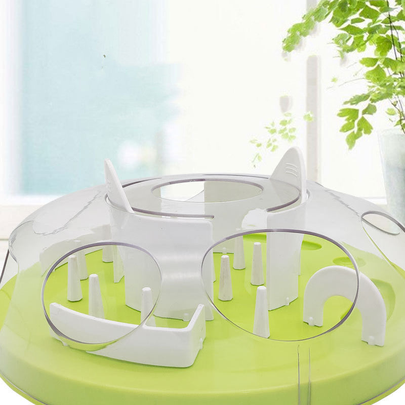 Cat IQ Puzzle Feeder — Slow Feeder Treat Toy