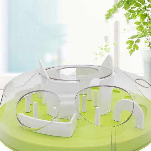 Cat IQ Puzzle Feeder — Slow Feeder Treat Toy