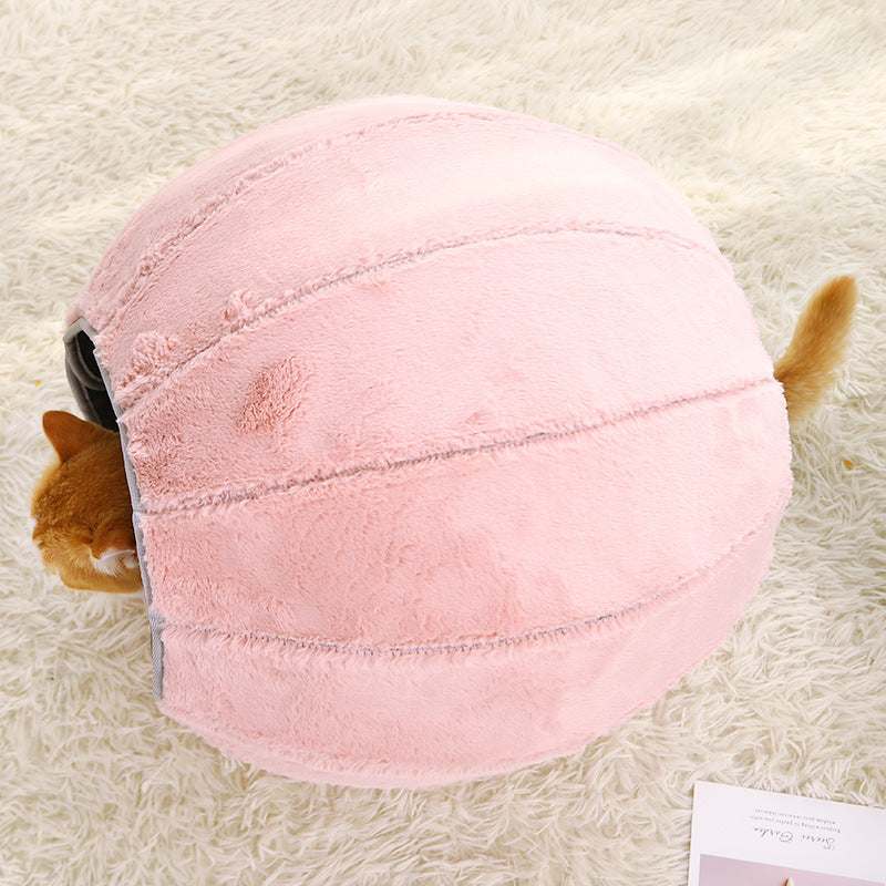 Plush Cat Tunnel Toy — Cozy Crinkle Hideaway for Cats