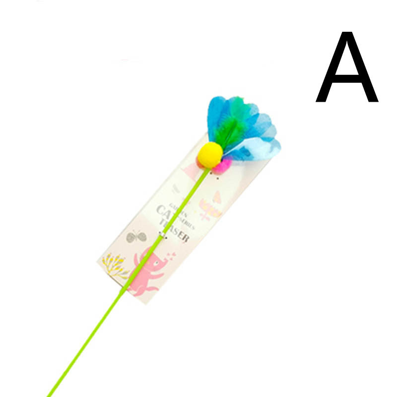 Interactive Cat Wand Toy with Animal-Shape Teaser