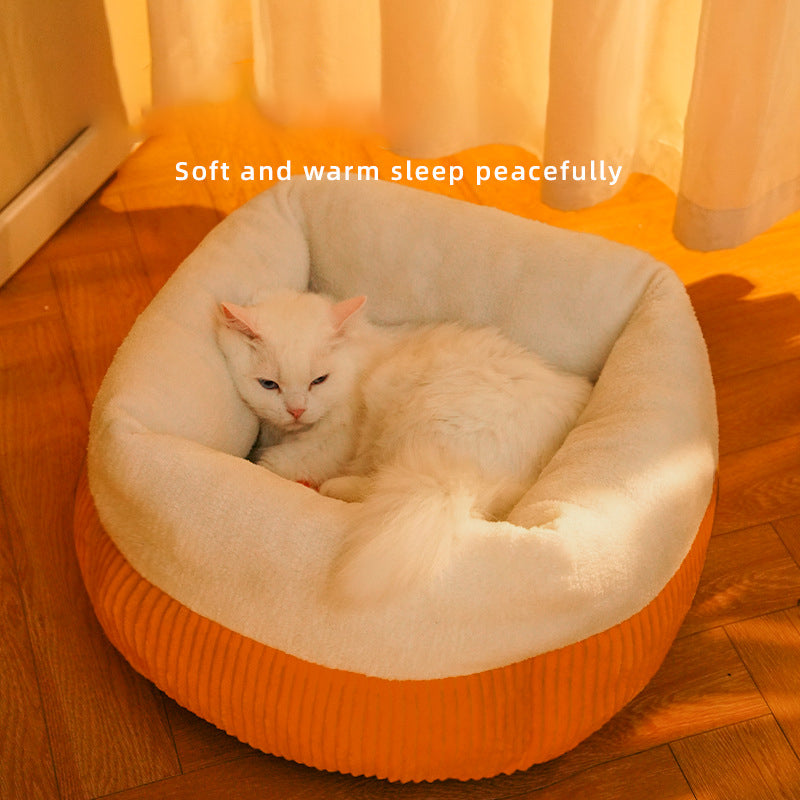 Calming Cat Bed — Cozy Round Donut Nest for Cats & Puppies