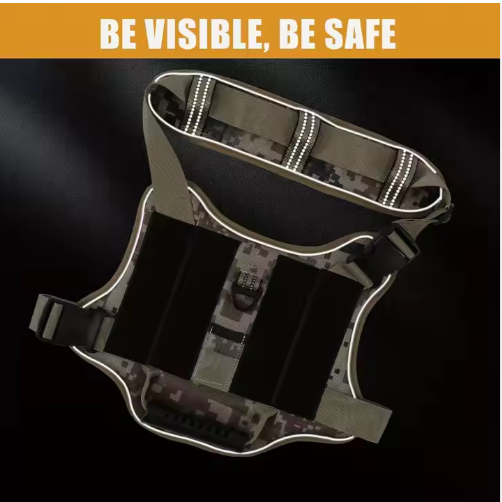 Tactical No-Pull Dog Harness with Control Handle & Reflective Trim