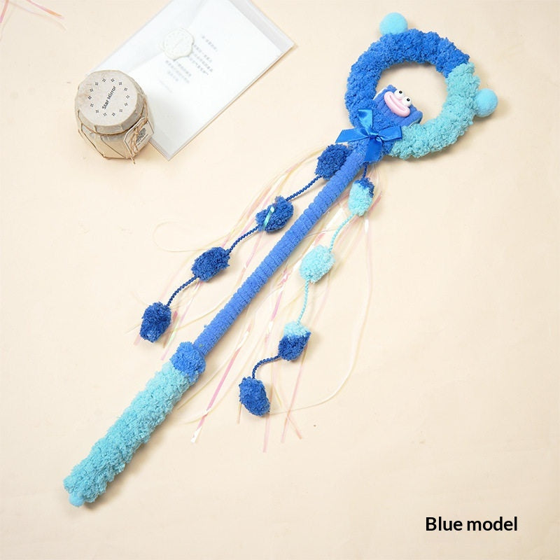 Magic Wand Cat Teaser Toy — Soft Plush Fairy Wand for Playtime