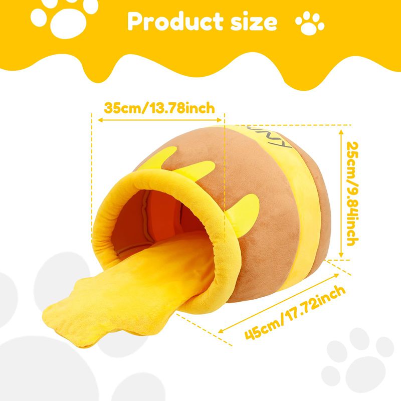 Honey Pot Cat Cave Bed — Cozy Memory Foam Hideaway