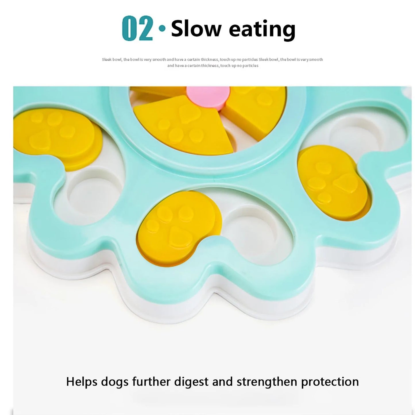 Slow Feeder Dog Bowl - Flower Maze Puzzle Feeder