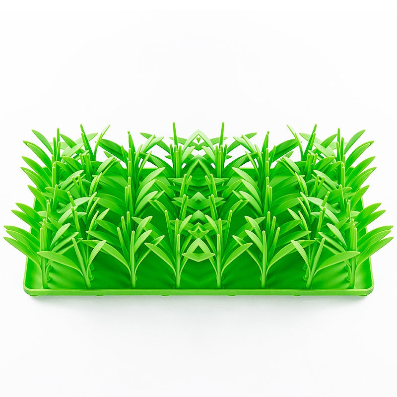 Silicone Lick Mat for Dogs & Cats — Slow Feeder Grass Design