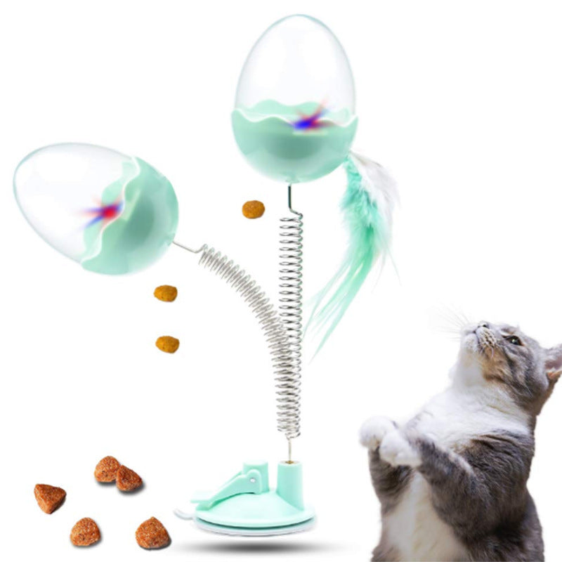 Suction Cup Catnip Toy with Feather for Indoor Cats