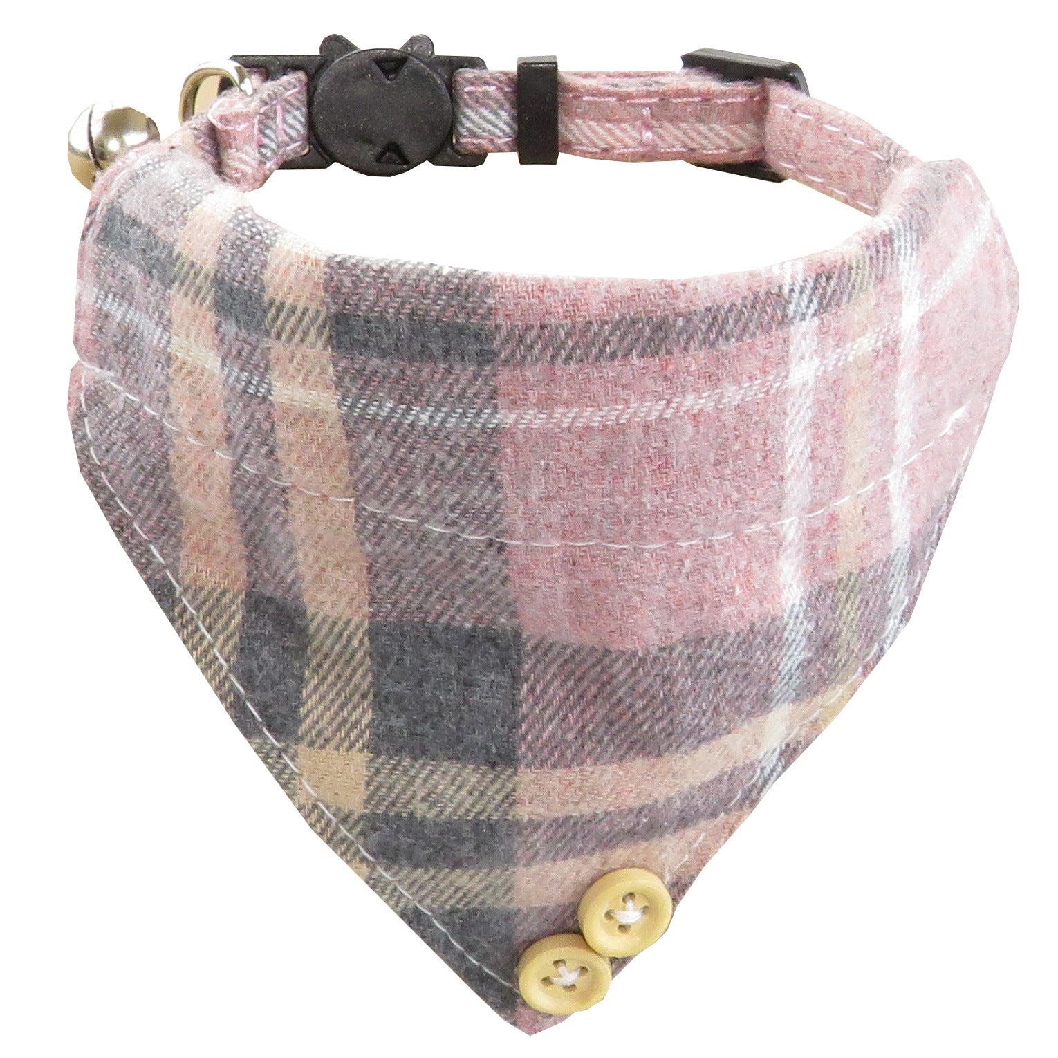 Breakaway Cat Collar with Bow Tie & Plaid Bandana