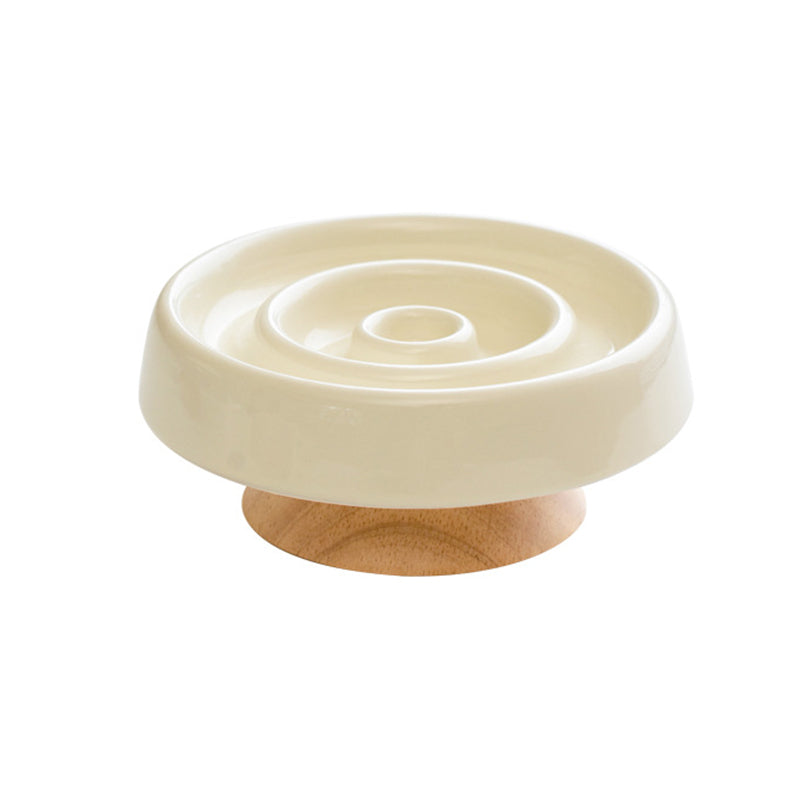 Ceramic Slow Feeder Bowl for Dogs & Cats — Anti-Gulp Maze