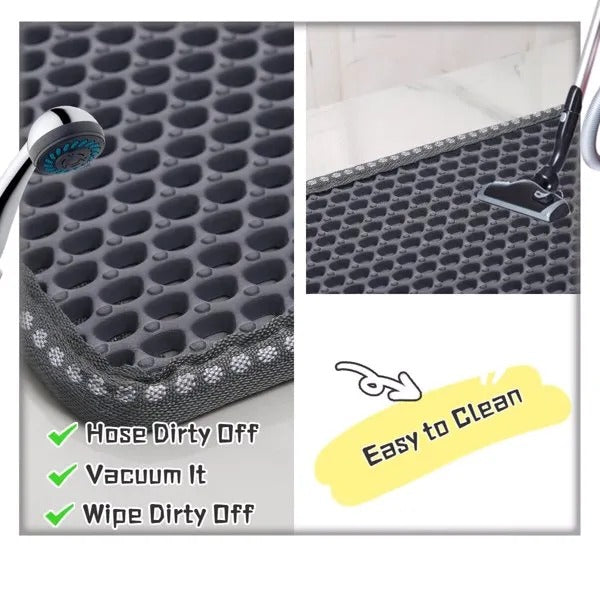 Cat Litter Mat - Honeycomb Litter Trapping Mat for Litter Box