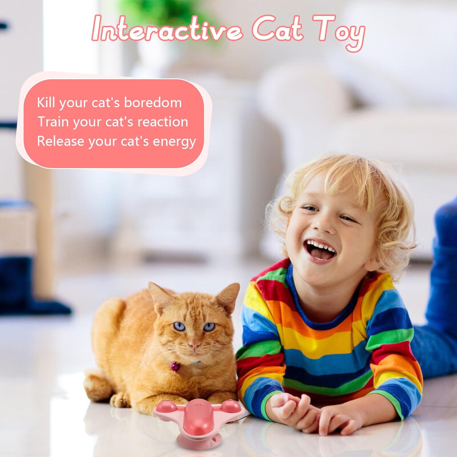 Interactive Cat Puzzle Toy & Slow Feeder for Bored Indoor Pets