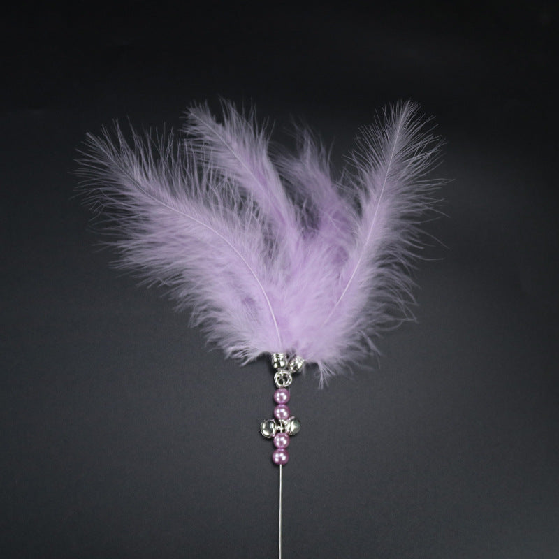 Fairy Feather Cat Teaser Wand with Jingle Bell