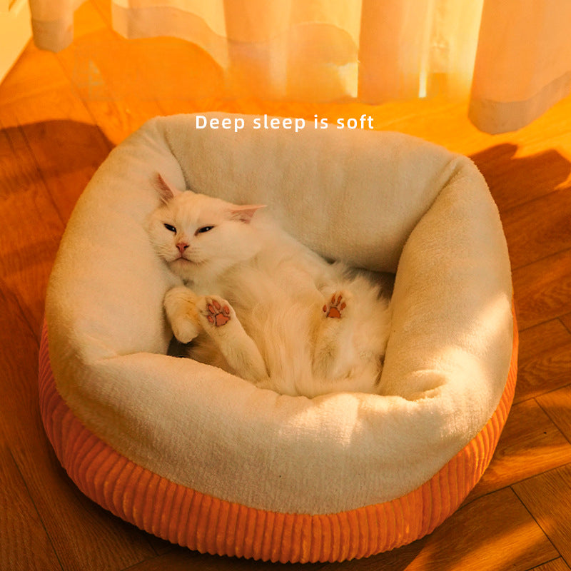 Calming Cat Bed — Cozy Round Donut Nest for Cats & Puppies