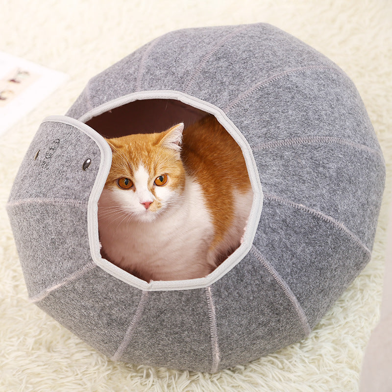 Plush Cat Tunnel Toy — Cozy Crinkle Hideaway for Cats