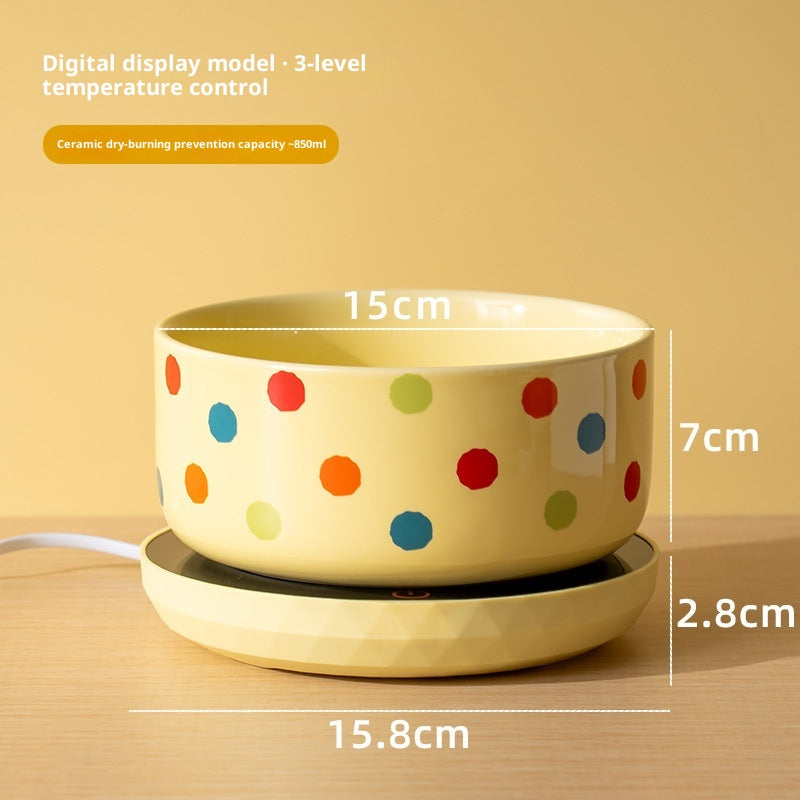Heated Cat Water Bowl — Ceramic Constant-Temp Drinking Dish