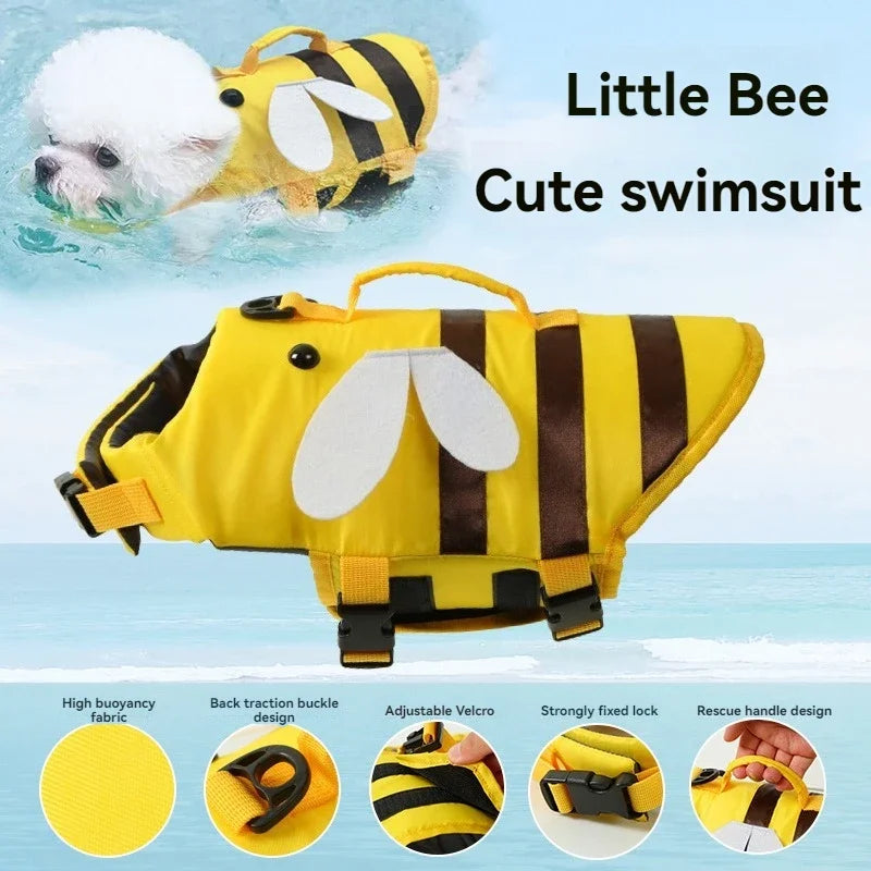 Dog Life Jacket — Reflective Float Vest for Safe Swimming