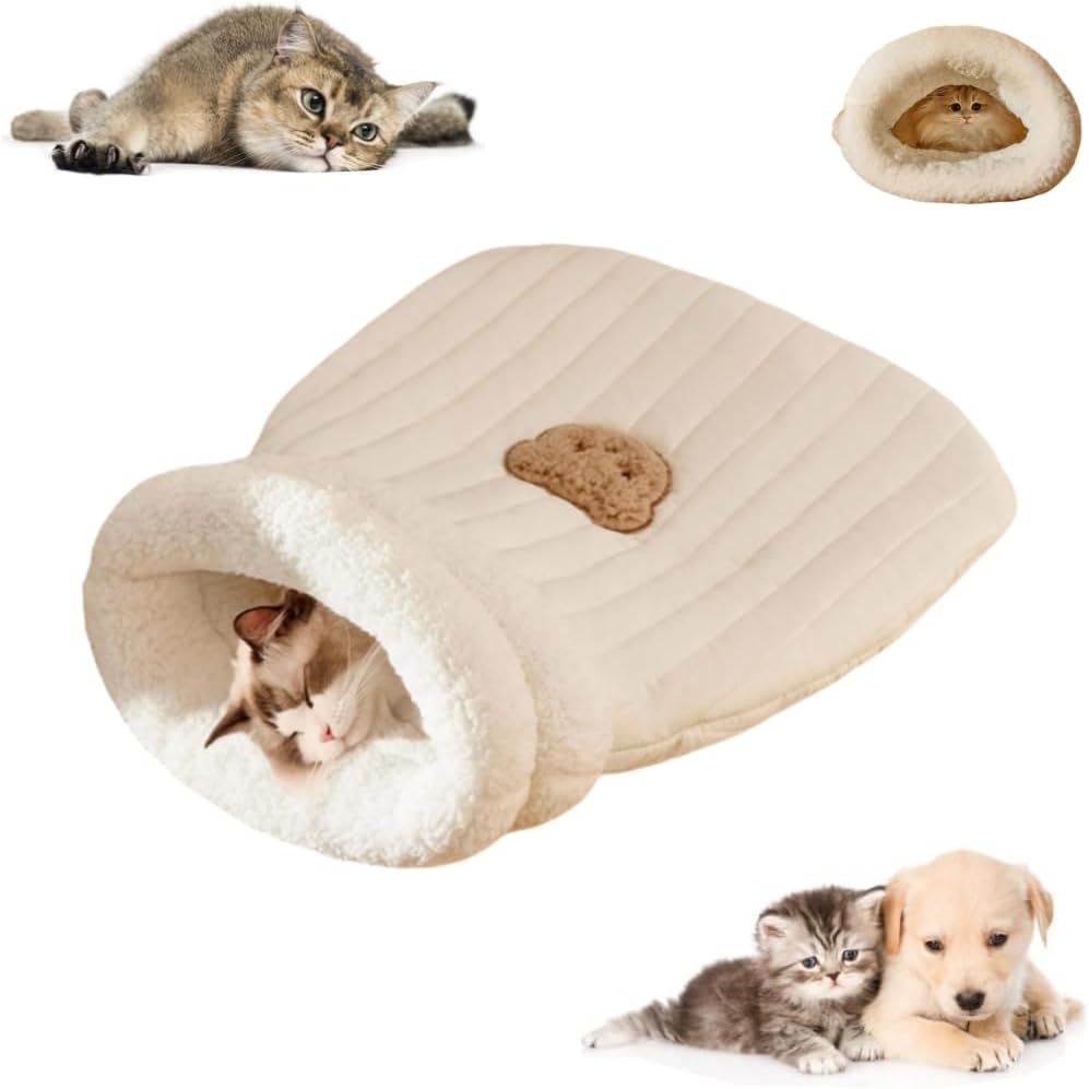 Calming Cat Sleeping Bag — Cozy Self-Warming Cave Bed