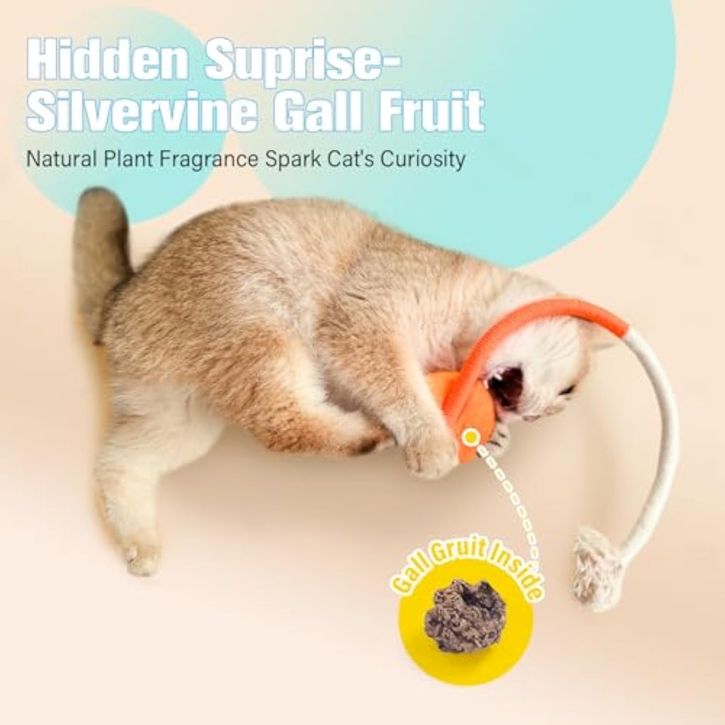 Silvervine Catnip Cat Toys — Wire-Free Dental Chew Set