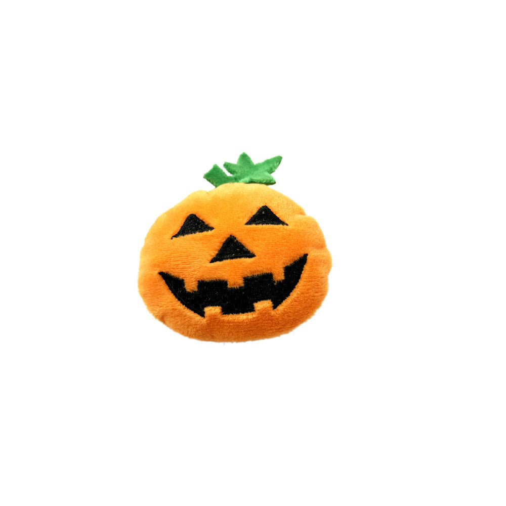 Additional view of Halloween Pumpkin Cat Toy - Plush Bite & Molar Chew