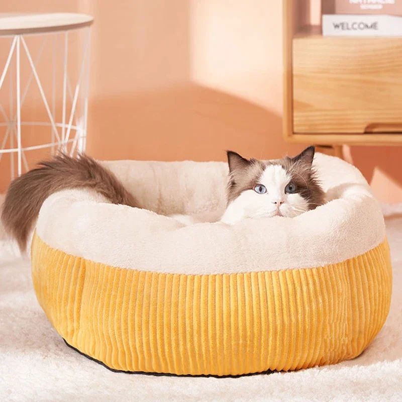 Calming Cat Bed — Cozy Round Donut Nest for Cats & Puppies