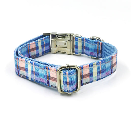 Additional view of Plaid Dog Collar & Bow Tie Set — Adjustable for Every Pup