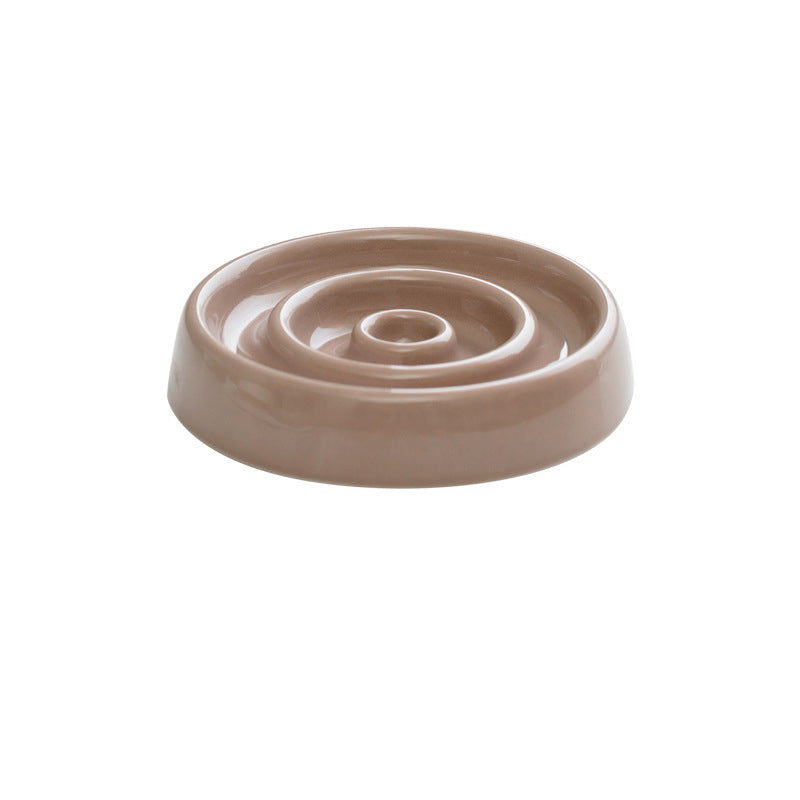 Ceramic Slow Feeder Bowl for Dogs & Cats — Anti-Gulp Maze