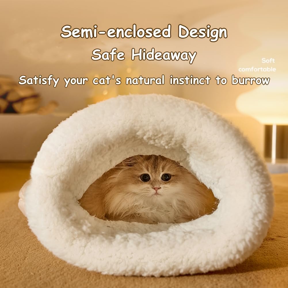 Calming Cat Sleeping Bag — Cozy Self-Warming Cave Bed